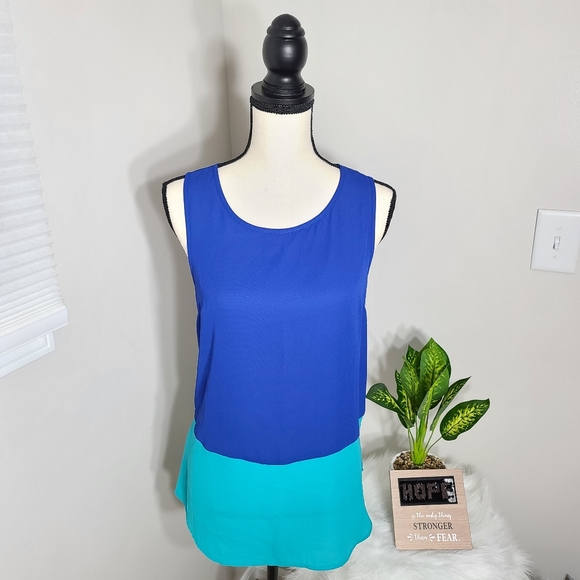 Charlie Paige Tops - Charlie Paige Color  Block Chiffon